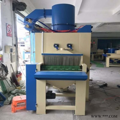 **鋁型材自動噴砂機 自動通過式噴沙機 鋁合金輸送式噴砂機
