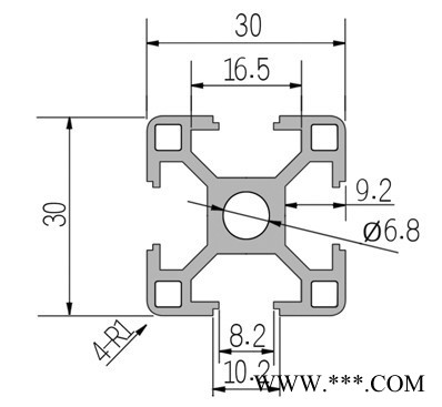 貝派BP-8-3030工業鋁型材可定做，深加工，歡迎咨詢。