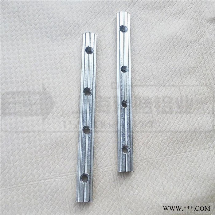 國標鋁型材配件加長T型滑塊一字連接件30-40型材直槽連接對 國標鋁型材配件加長T型滑塊一字連接件30-40型材直槽連接對
