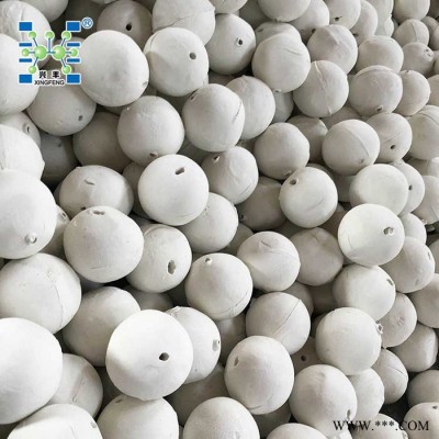 供應(yīng)陶瓷開孔瓷球 多孔瓷球 菠蘿球支撐覆蓋填料 氧化鋁惰性瓷球陶瓷球