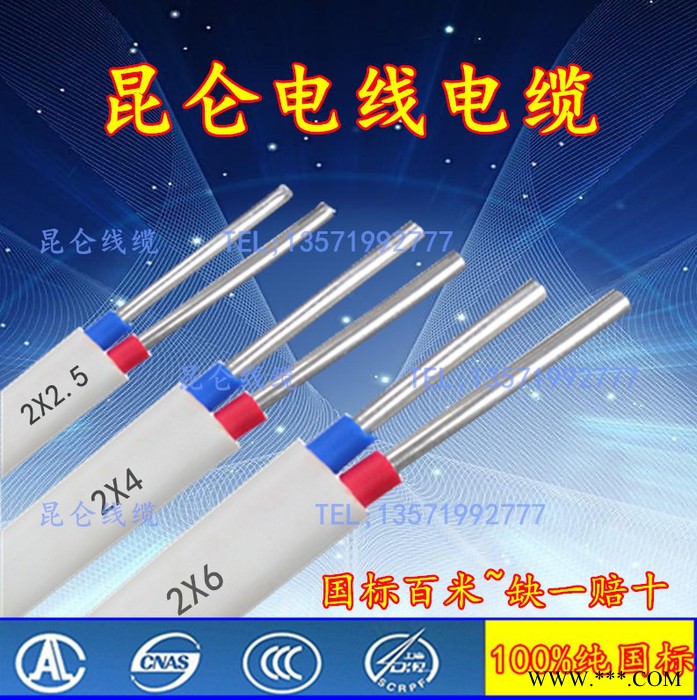 護套線兩芯鋁線BLVVB 2*2.5/4/6平方 家裝用線平行路燈線3X4芯線