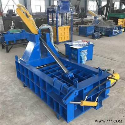 富德63鋁箔壓塊機廢鐵皮自動壓塊機易拉罐油漆桶壓塊機易拉罐壓扁機臥式秸稈臥式打包機