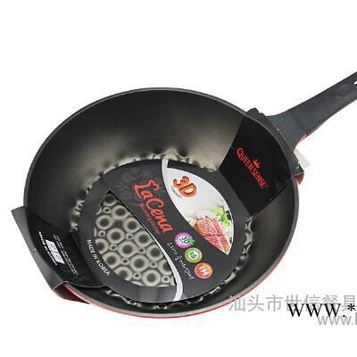 韓國制造 君圣斯 皇后系列 3D不粘涂層壓鑄鋁 朗彩娜30cm平底炒鍋