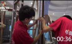 00:36 斷橋鋁門窗廠家|伊盾安全門窗弧形窗安裝現場